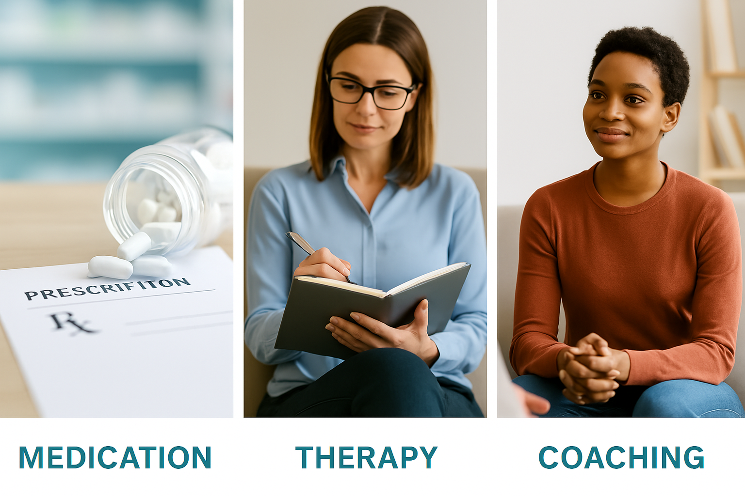 ADHD treatment approaches: medication, therapy, and coaching